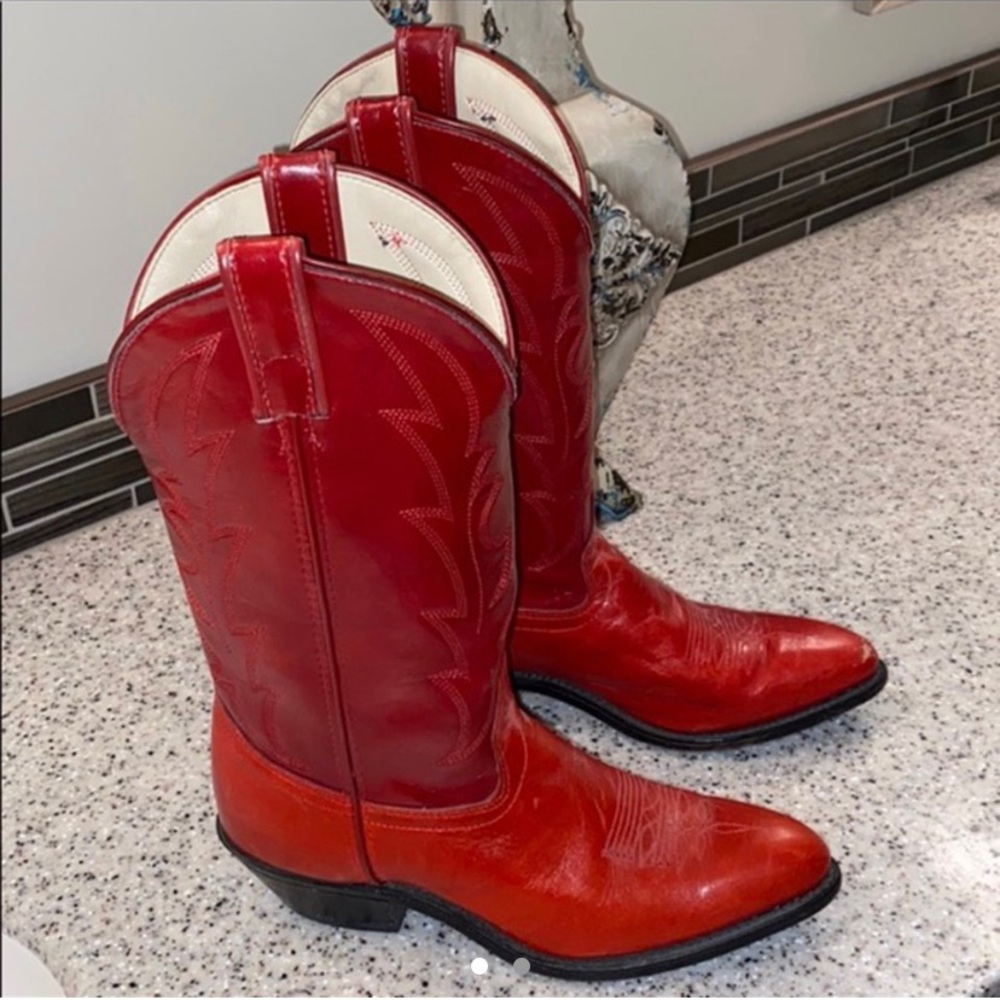 red cowboy boots SOLD